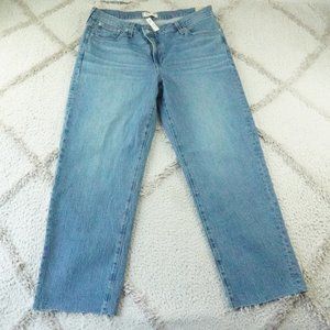 Madewell The Mid-Rise Perfect Vintage Straight Jean Womens 32 Criss Cross Waist